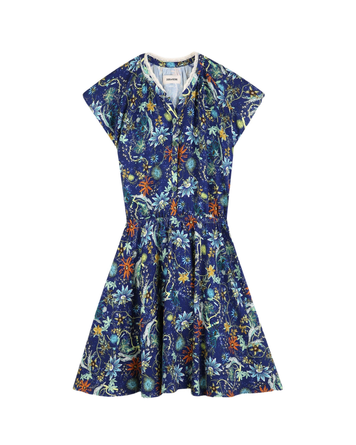 Robe courte à imprimé mini me - Medieval Blue