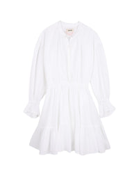 Robe en tissu dobby - Blanc