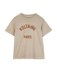 T-shirt col rond - Beige Fonce