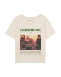 T-shirt tunisien à manches courtes - Milk