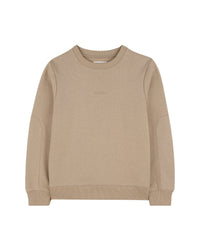 Overdyed sweatshirt with print and embroidery on the front - Dark Beige