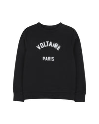 Sweat à col rond avec logo imprimé à l'avant - Black