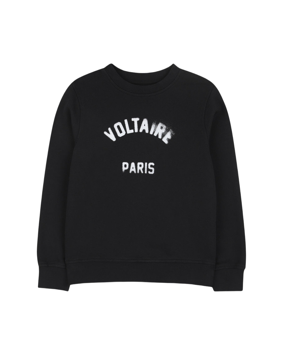 Sweat à col rond avec logo imprimé à l'avant - Black