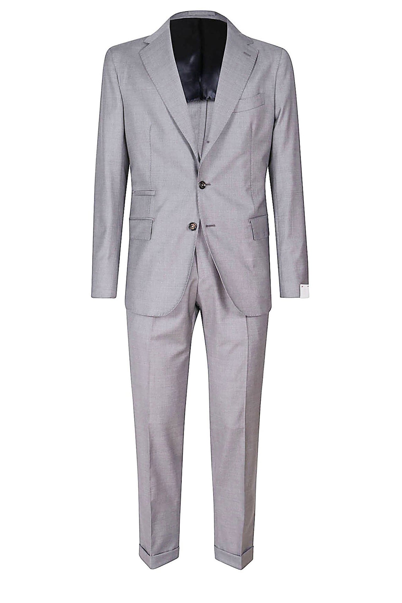 Costume à poches à rabat - Gris chiné