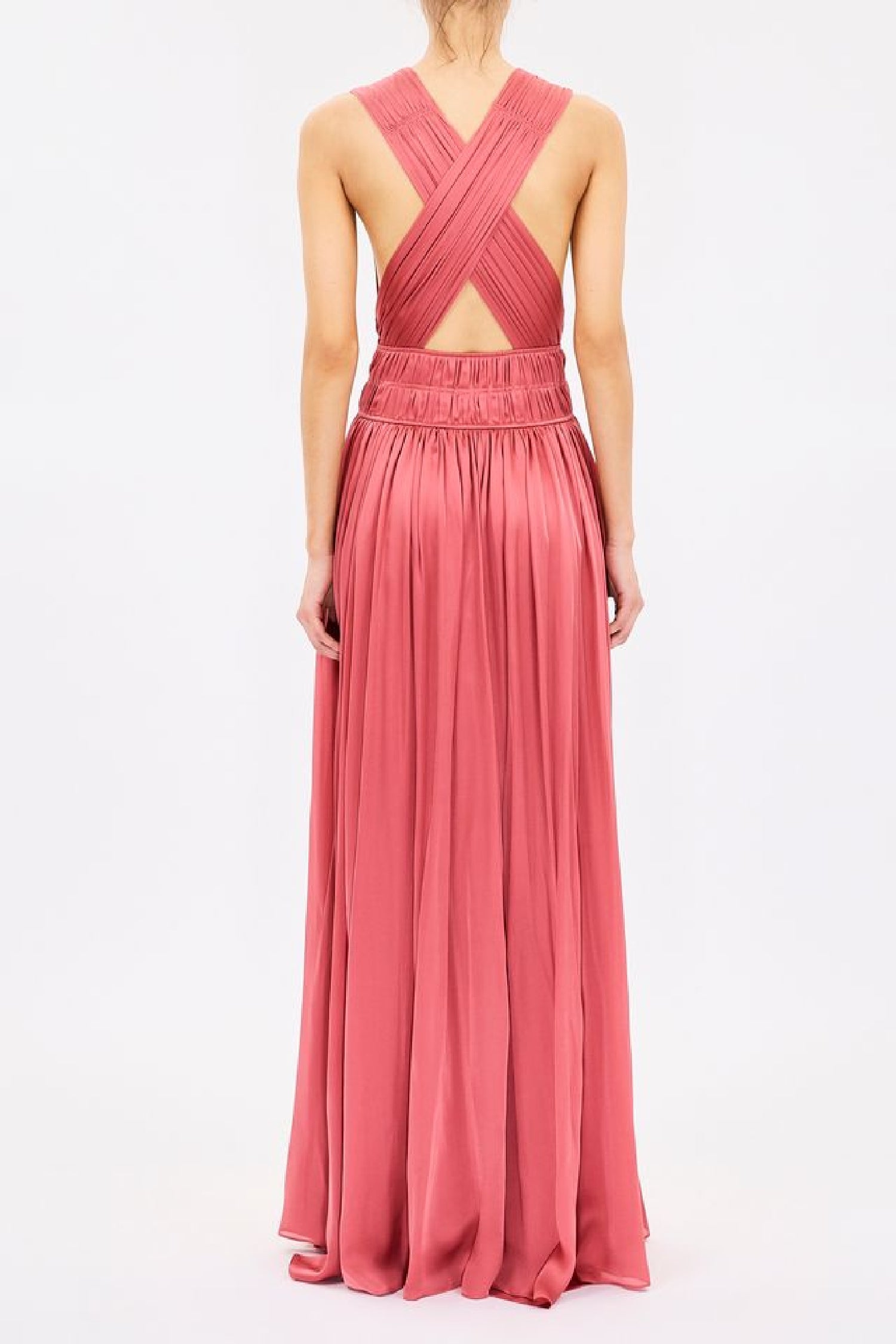 Robe longue Boheme en soie - Rosewood