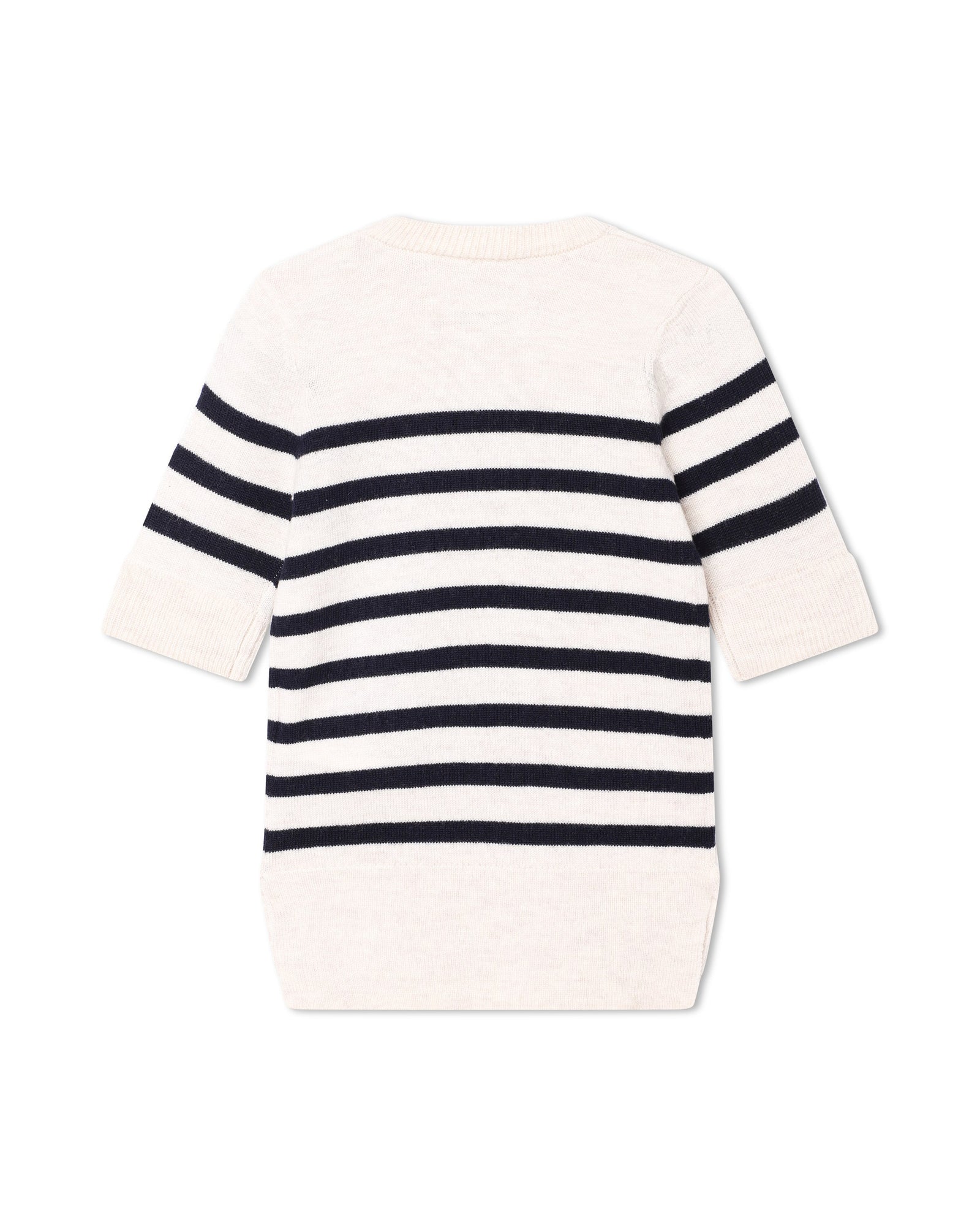 Robe en laine - Ecru marine