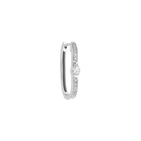MONO BOUCLE D OREILLE GLAM ROCK OR BLANC