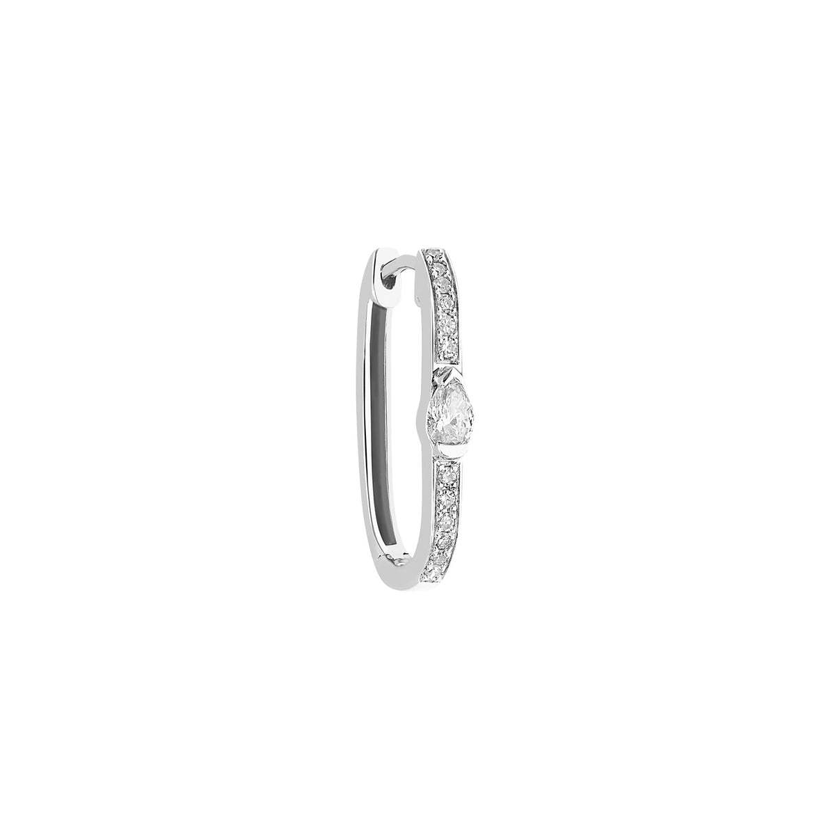 PrixTroca:320€_VentesTroca:1_QtyTroca:1_ST:100%_Mono boucle Glam Rock en Or blanc 18K sertie de diamants - Blanc