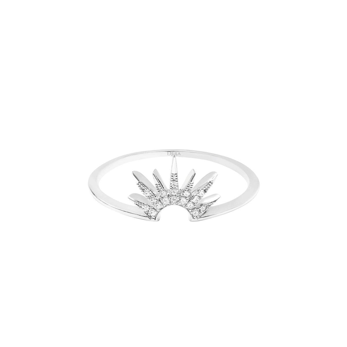 BAGUE SOLEIL OR BLANC
