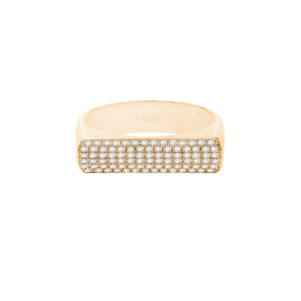 PrixTroca:1050€_VentesTroca:0_QtyTroca:1_ST:0%_Bague chevalière en Or jaune 18K sertie de diamants - Jaune