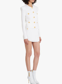 Cardigan court en maille - Blanc