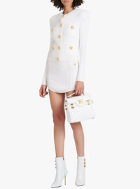 Cardigan court en maille - Blanc