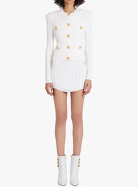 Cardigan court en maille - Blanc