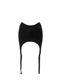 Jupe courte en velours - Noir
