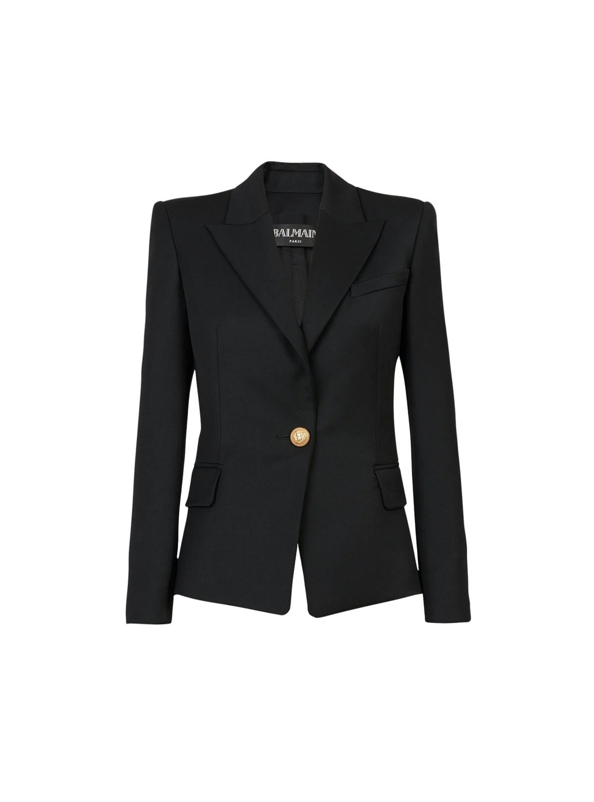 Blazer un bouton en laine - Noir