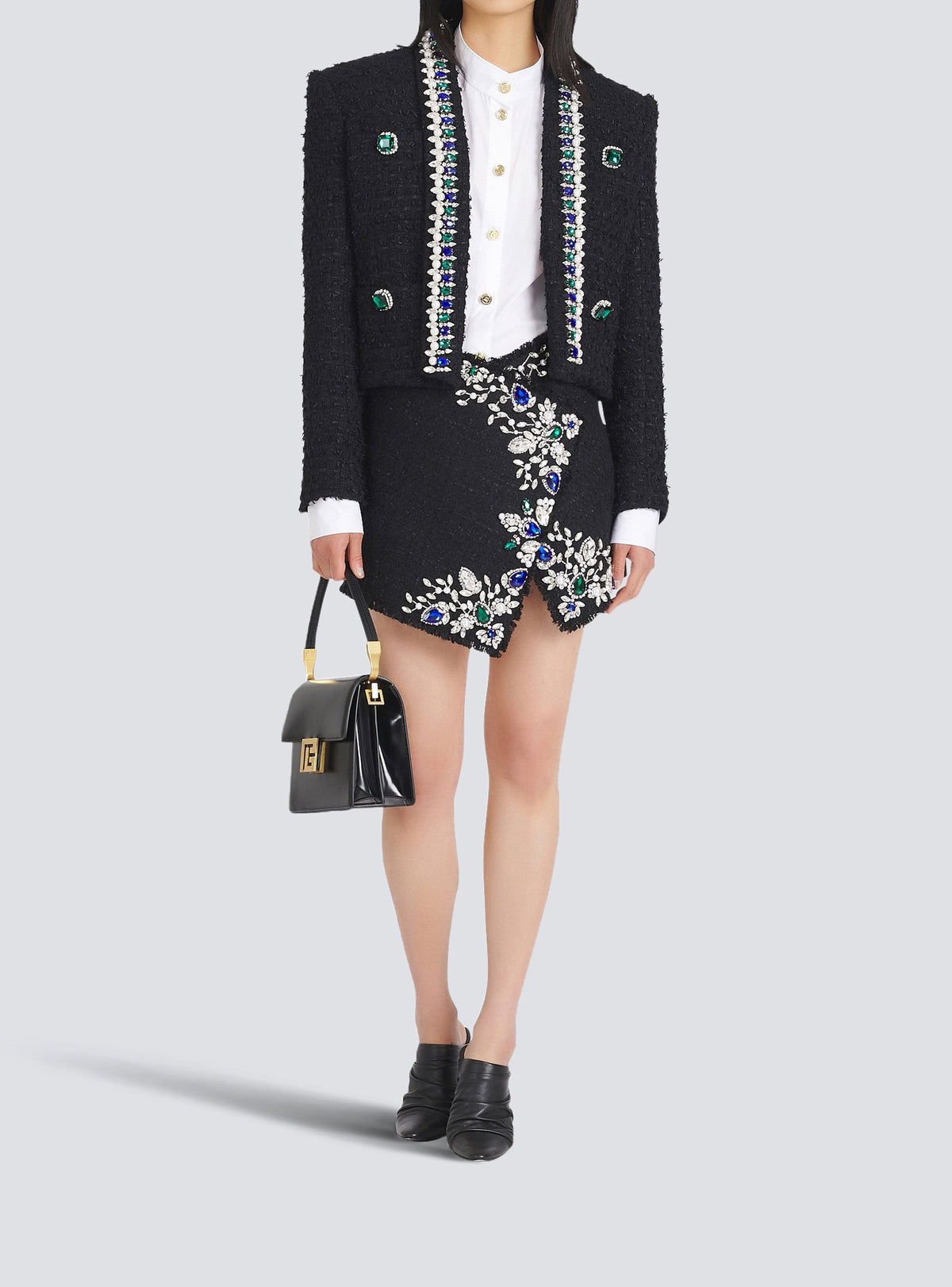 Tweed spencer jacket - Black & Multicolour