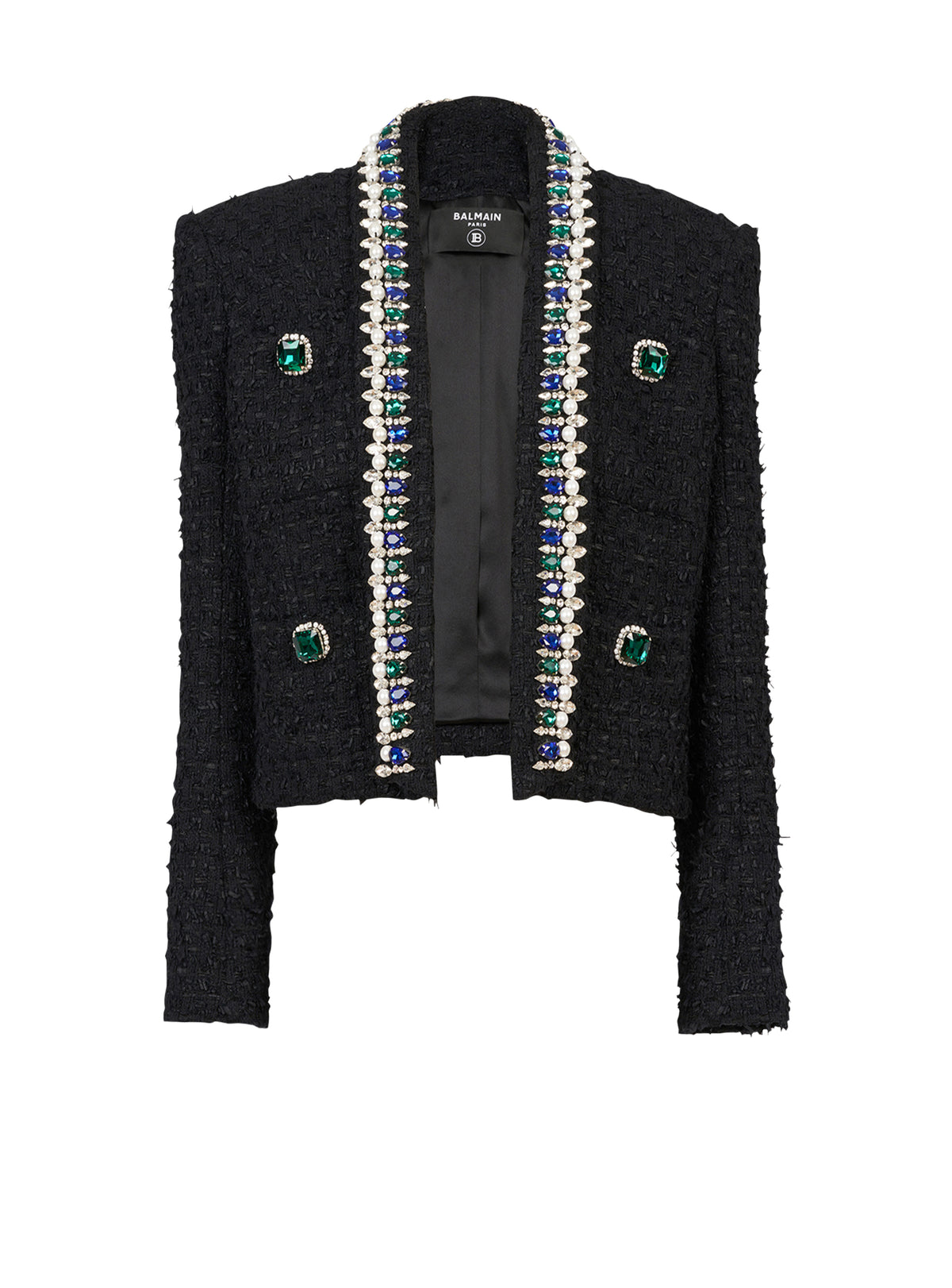 Tweed spencer jacket - Black & Multicolour