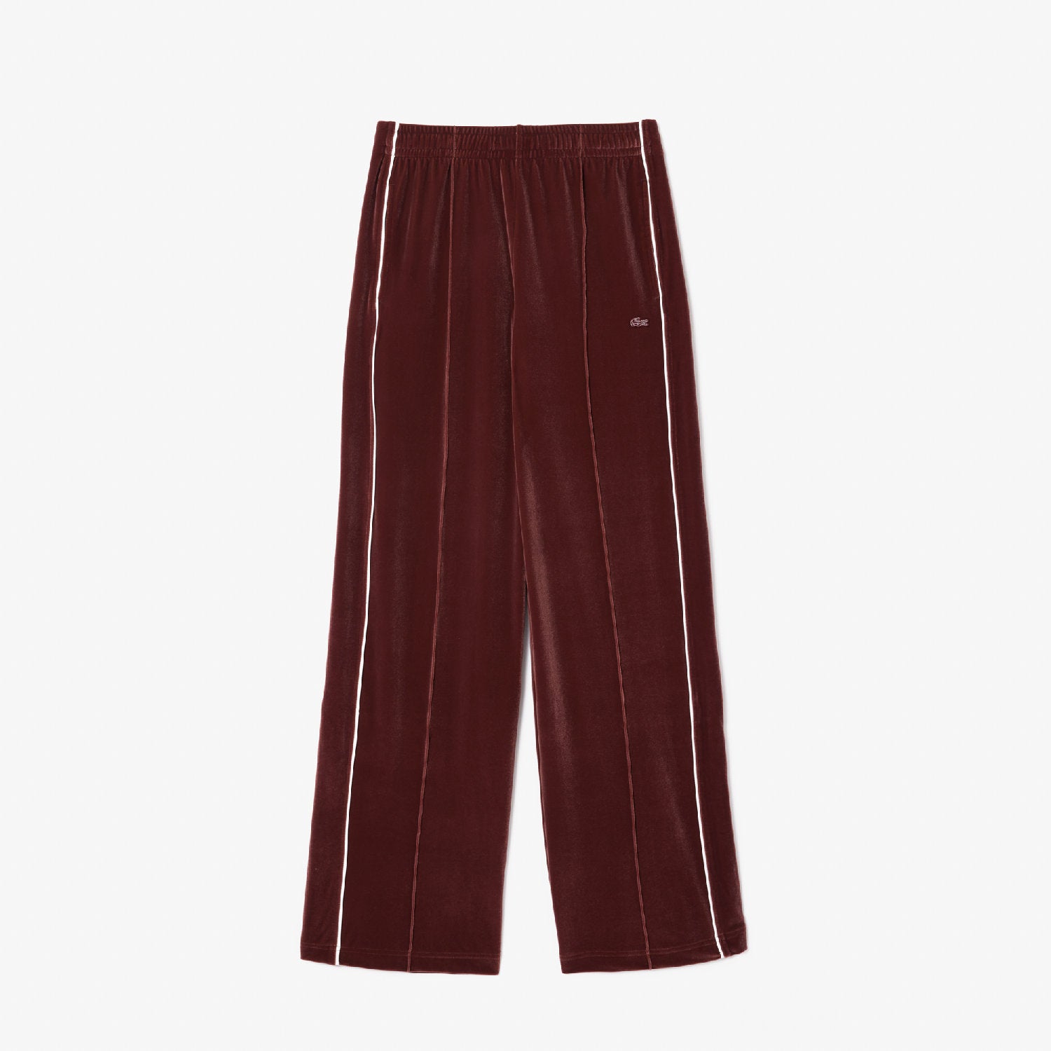 Velour sweatpants - Expresso & White