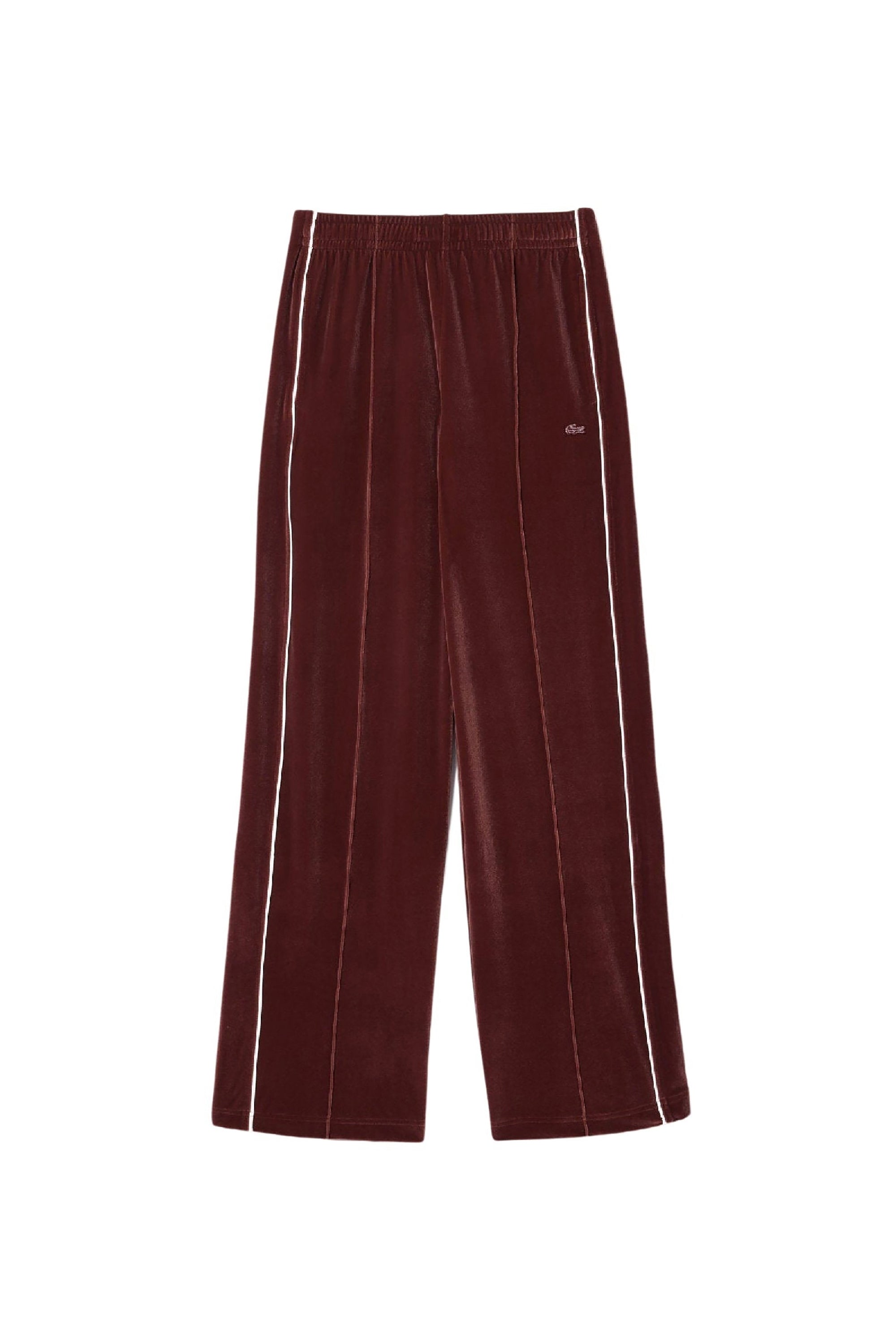 Velour sweatpants - Expresso & White