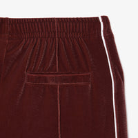 Velour sweatpants - Expresso & White