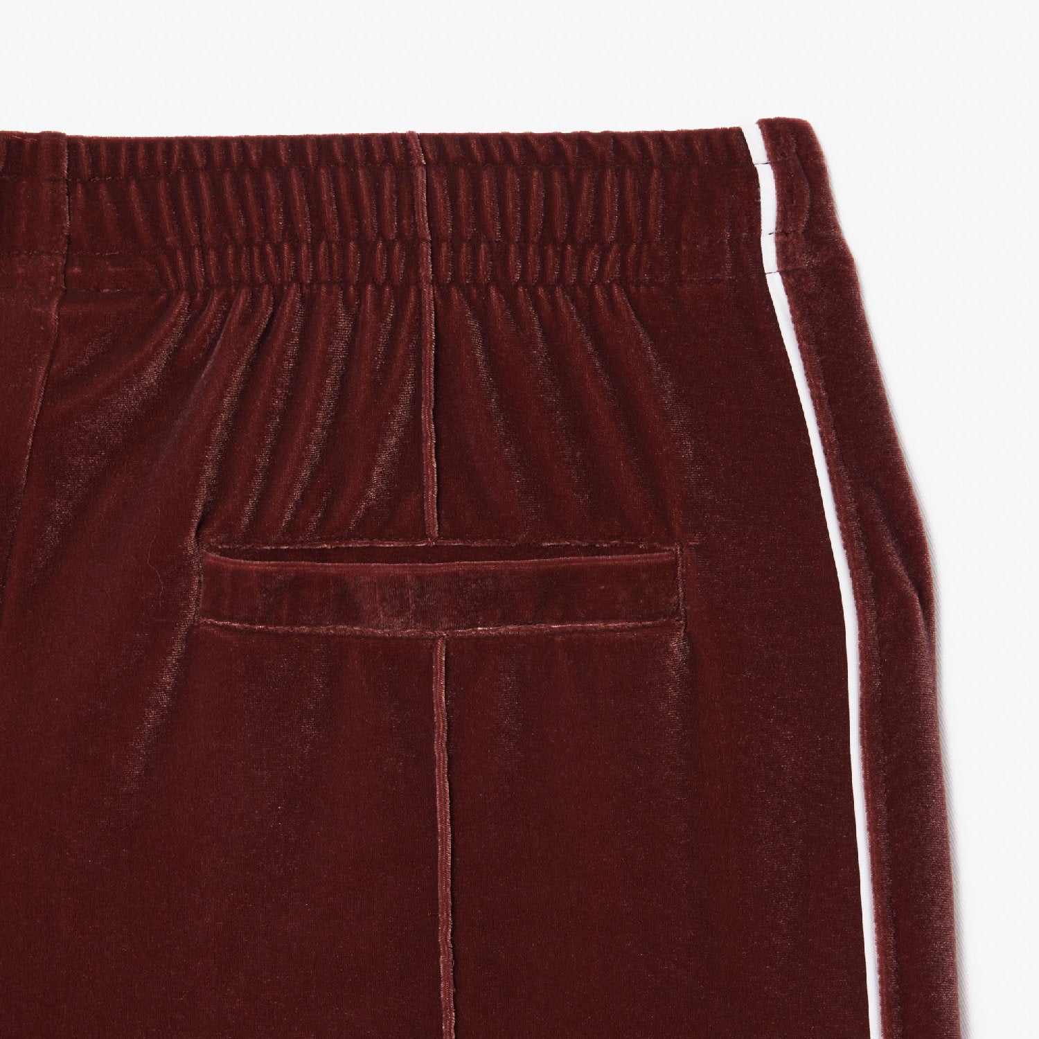 Velour sweatpants - Expresso & White
