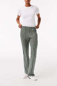Pantalon de survêtement flare en monogramme - Vert & Copeau