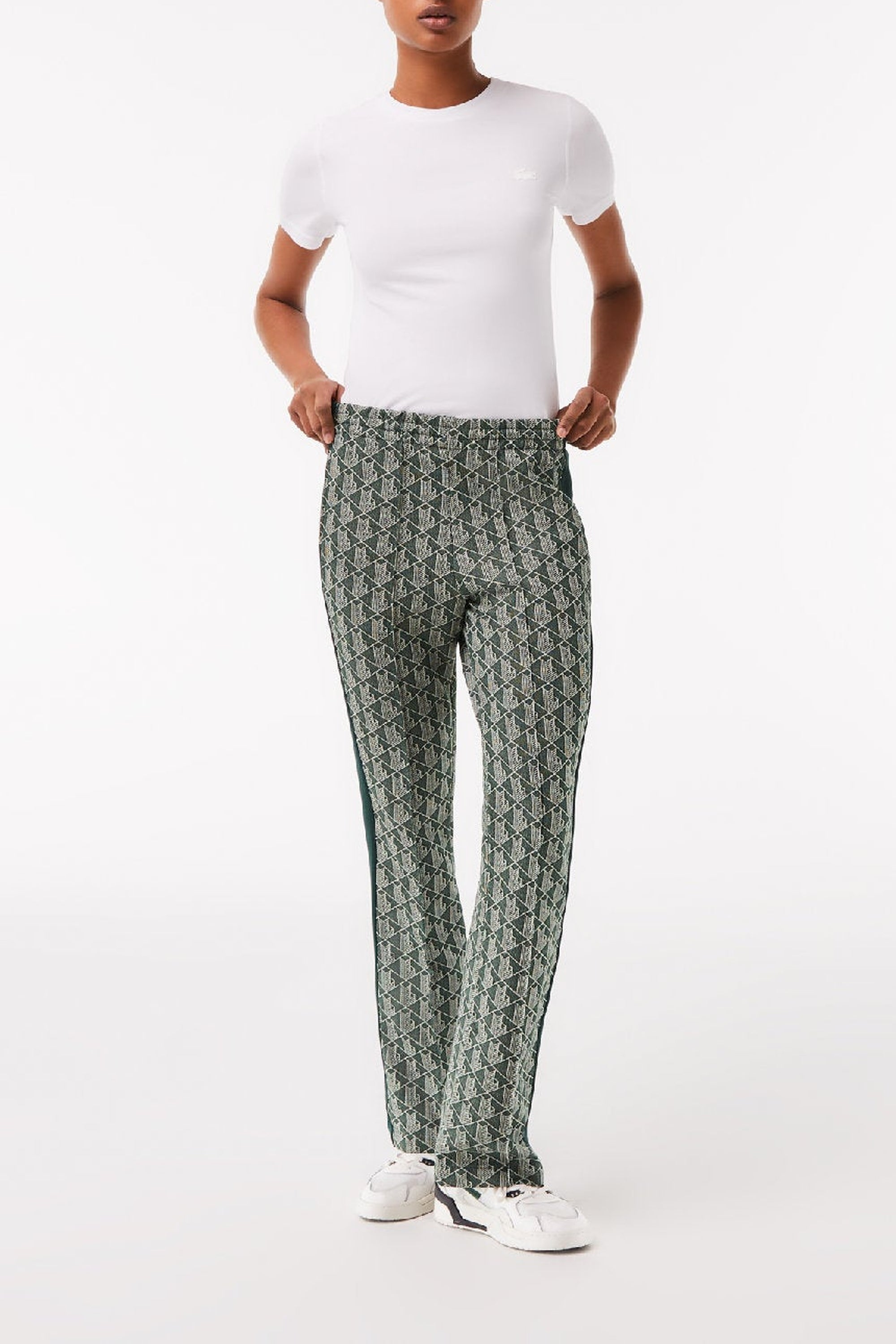 Pantalon de survêtement flare en monogramme - Vert & Copeau