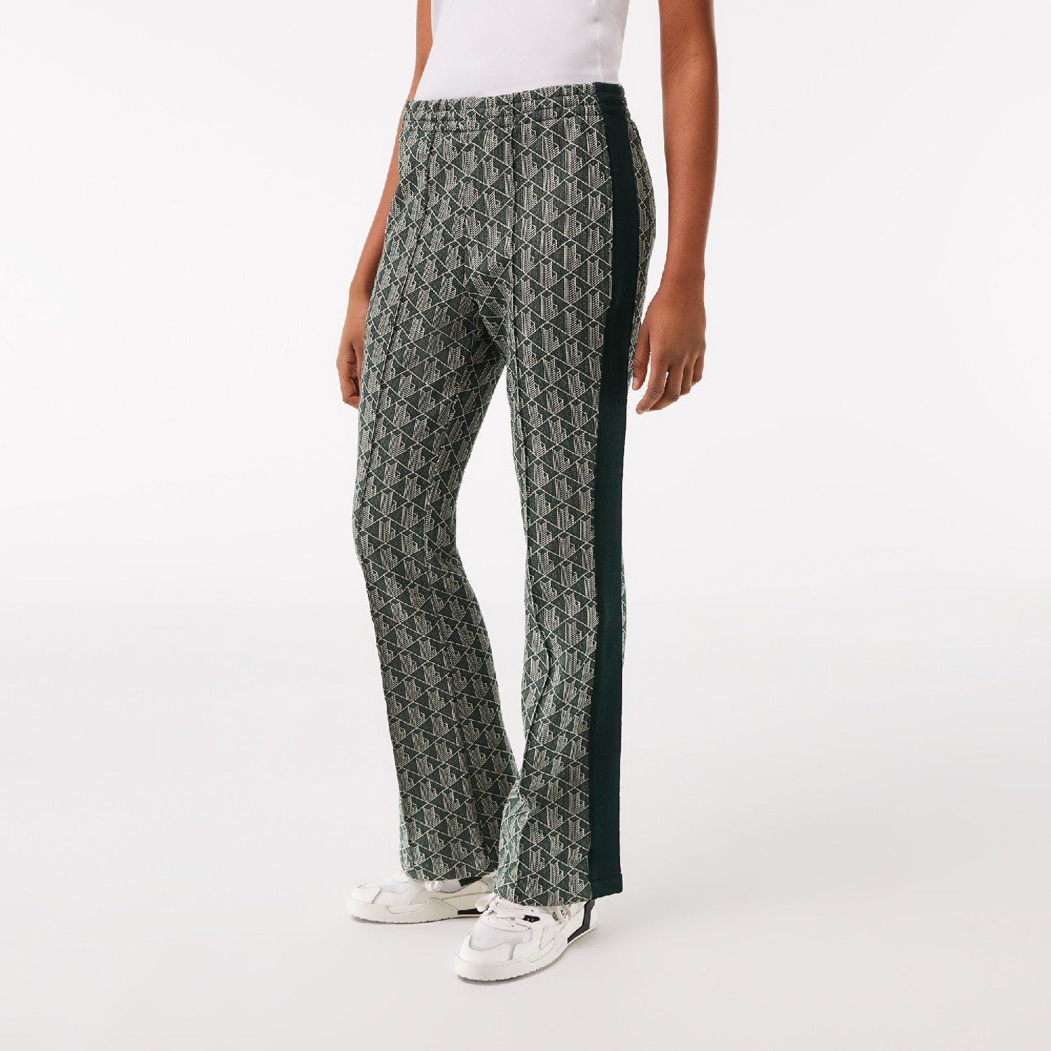 Pantalon de survêtement flare en monogramme - Vert & Copeau