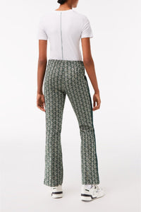 Pantalon de survêtement flare en monogramme - Vert & Copeau