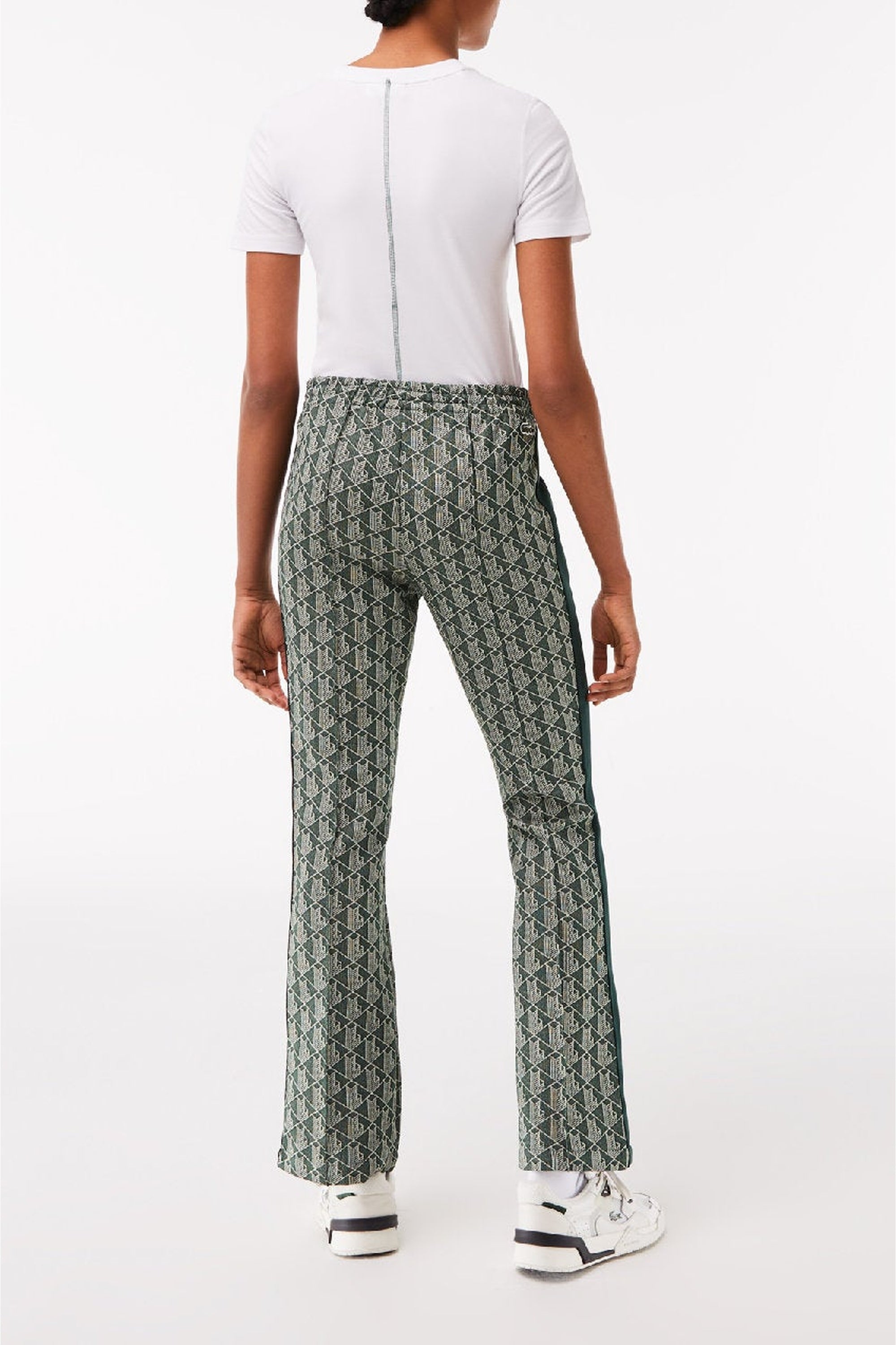 Pantalon de survêtement flare en monogramme - Vert & Copeau