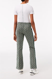 Monogrammed flare sweatpants - Green & Chipau