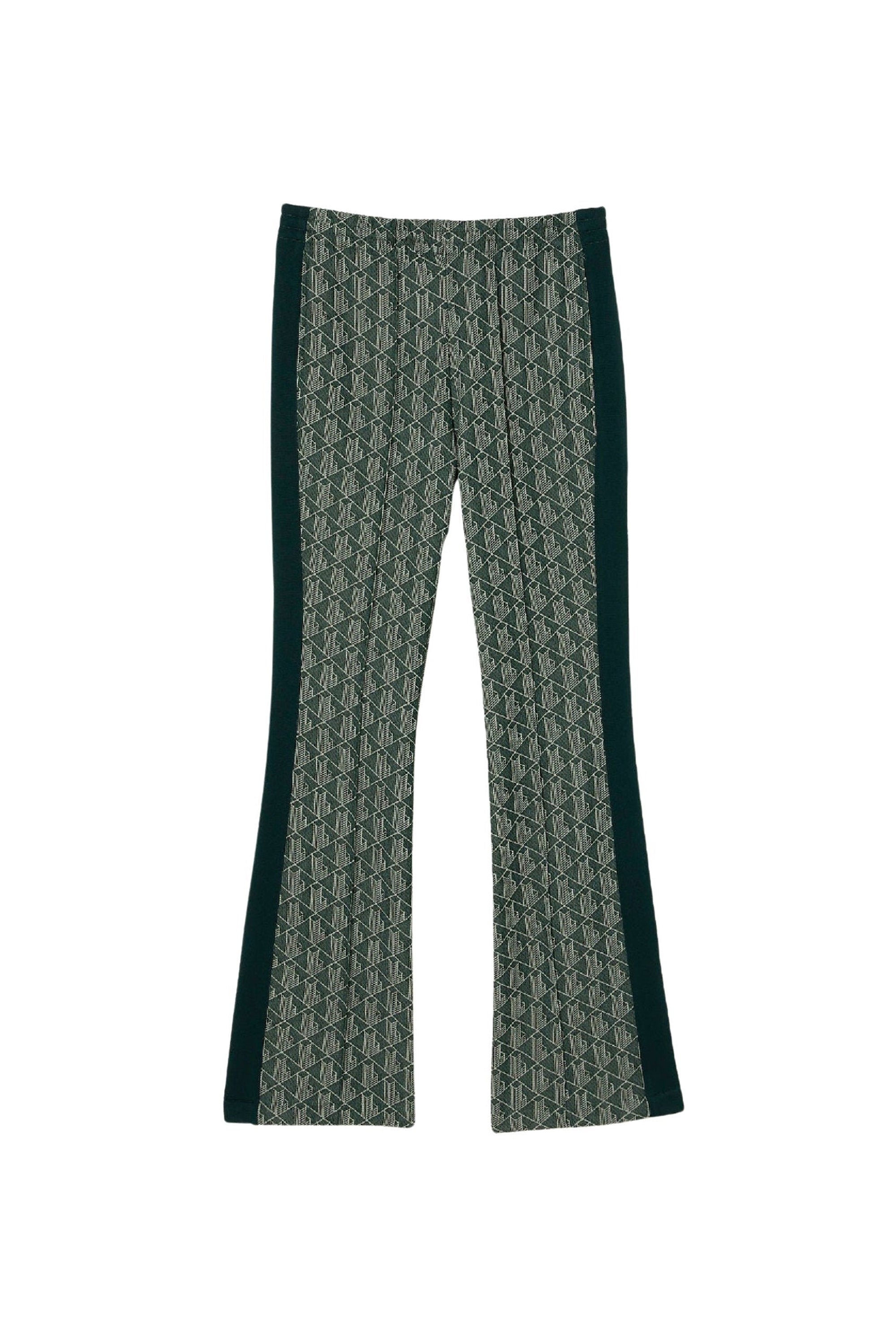 Monogrammed flare sweatpants - Green & Chipau