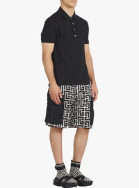 Polo en coton piqué - Noir