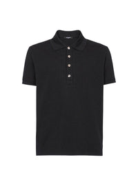Polo en coton piqué - Noir