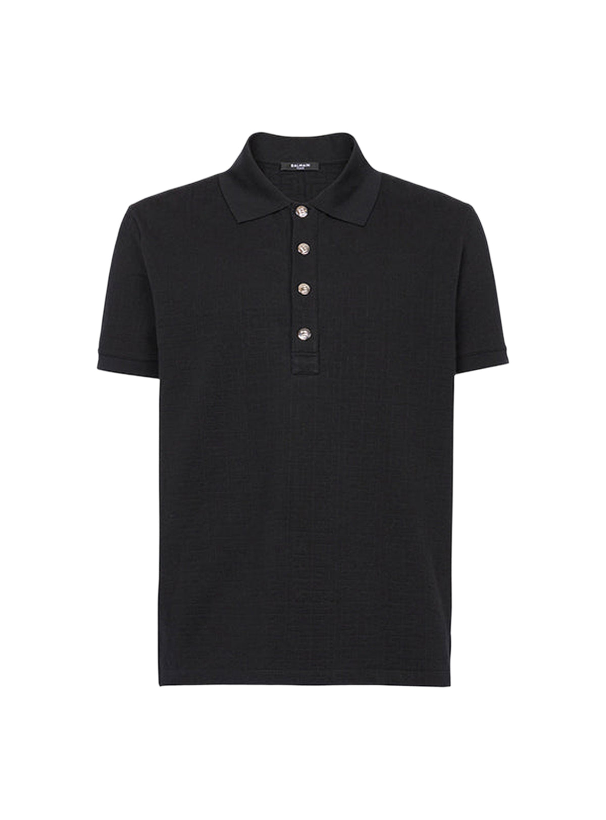 Polo en coton piqué - Noir