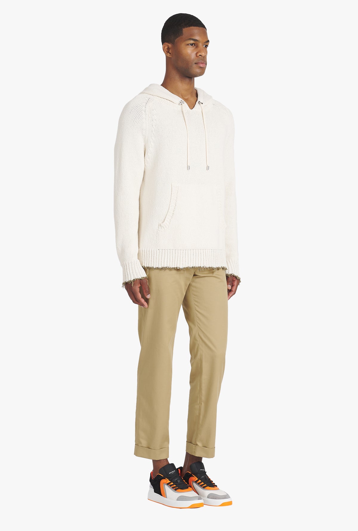 Pullover tricoté destroy - Beige