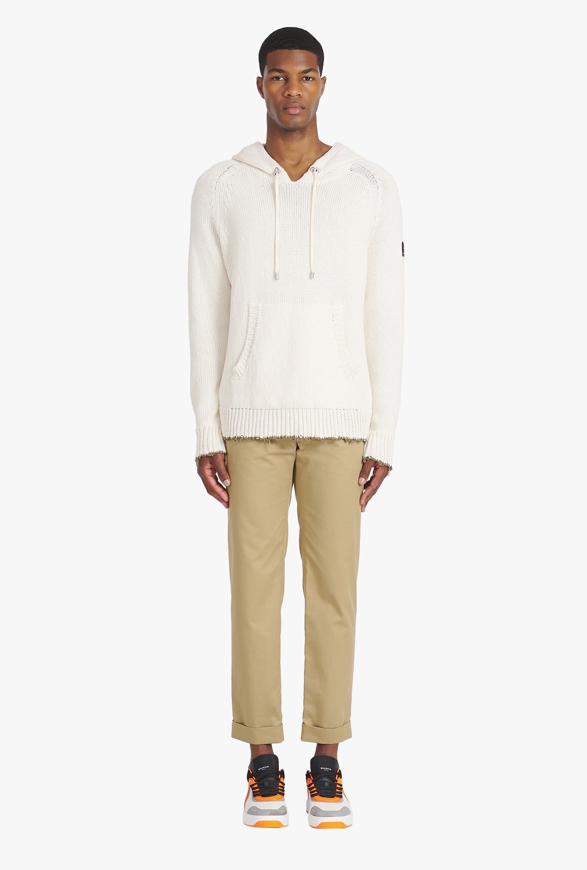Pullover tricoté destroy - Beige
