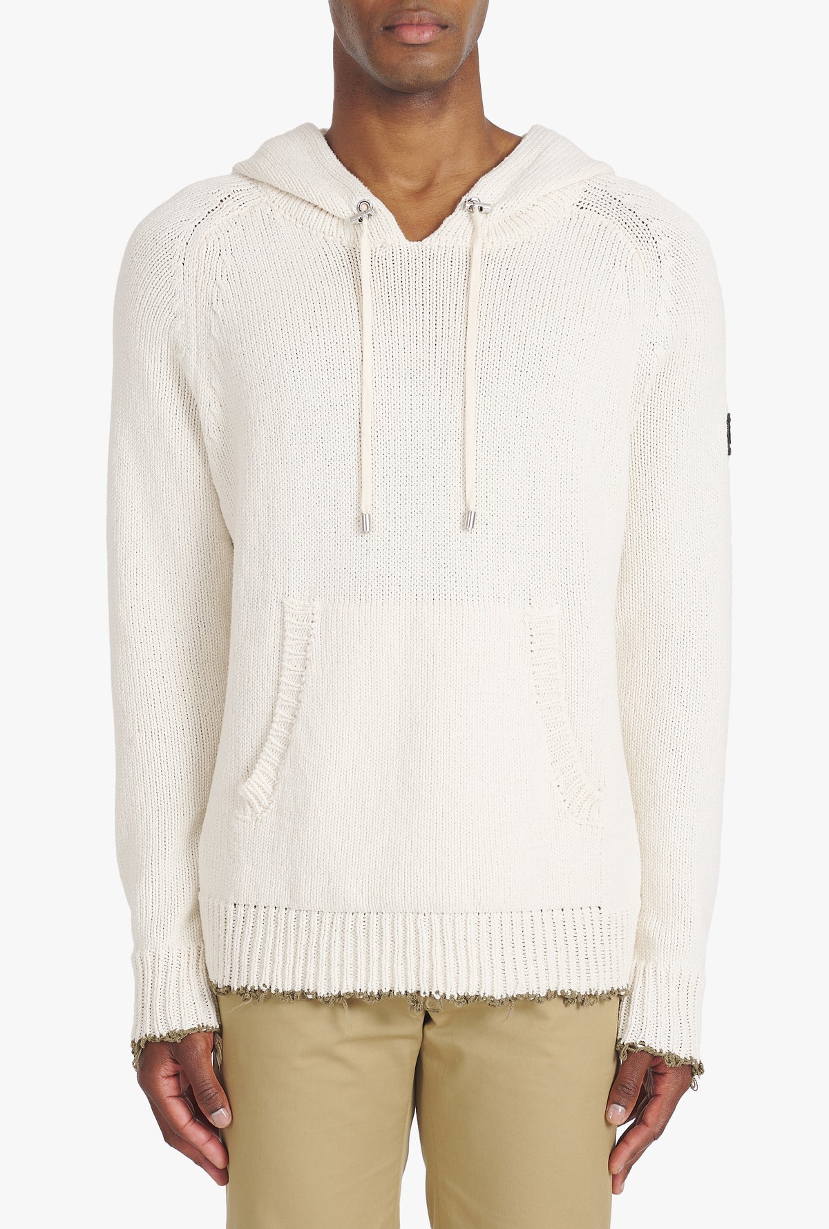 Pullover tricoté destroy - Beige