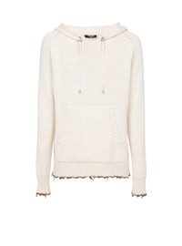 Distressed knit sweater - Beige