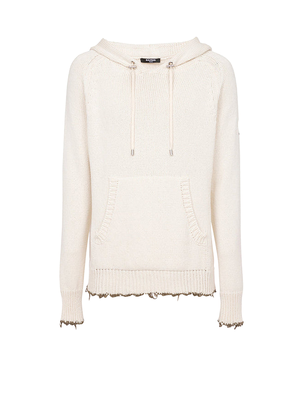 Distressed knit sweater - Beige