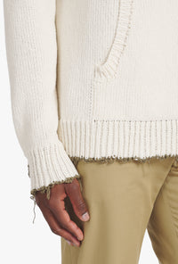Pullover tricoté destroy - Beige
