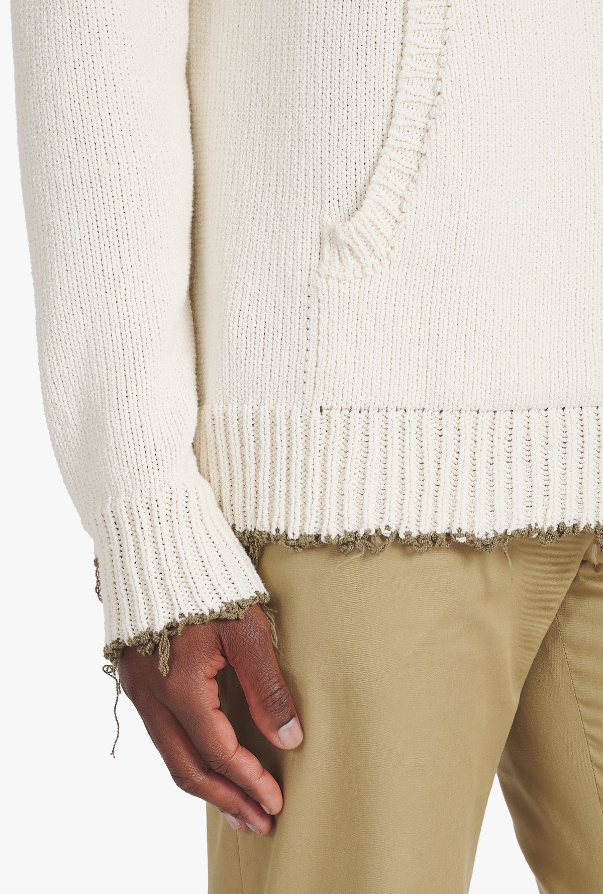 Pullover tricoté destroy - Beige