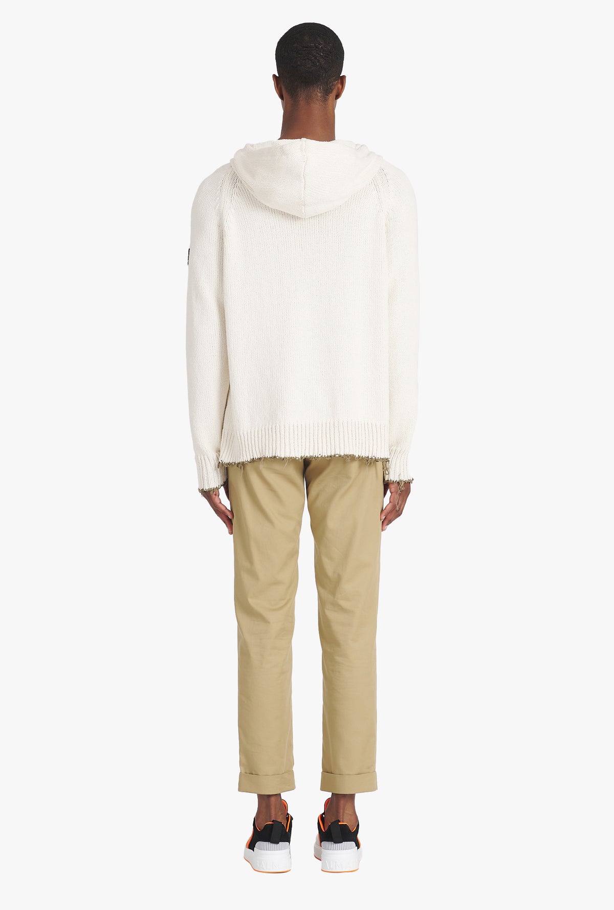 Pullover tricoté destroy - Beige