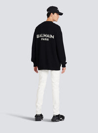Cardigan en maille avec logo balmain - Noir & Blanc