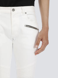 Jean à coupe slim - Blanc