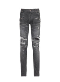 Pantalon slim en denim - Noir Délavé
