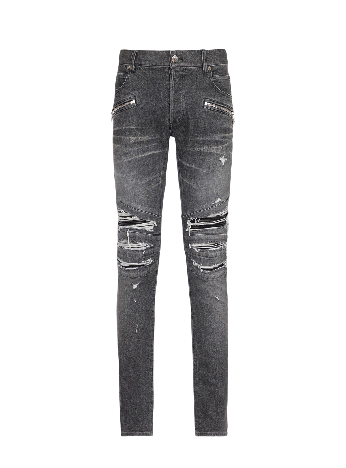 Pantalon slim en denim - Noir Délavé