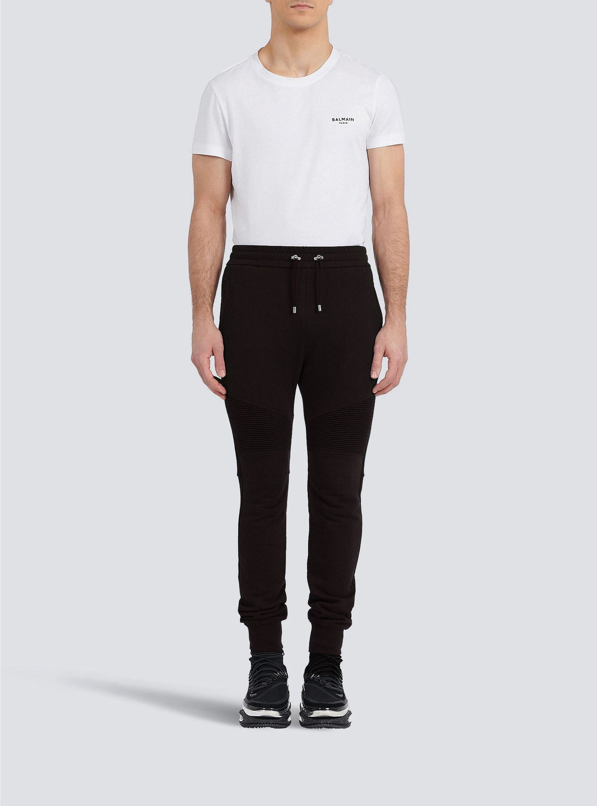 Pantalon de jogging en coton éco-design monogramme - Noir & Or