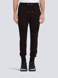Pantalon de jogging en coton éco-design monogramme - Noir & Or