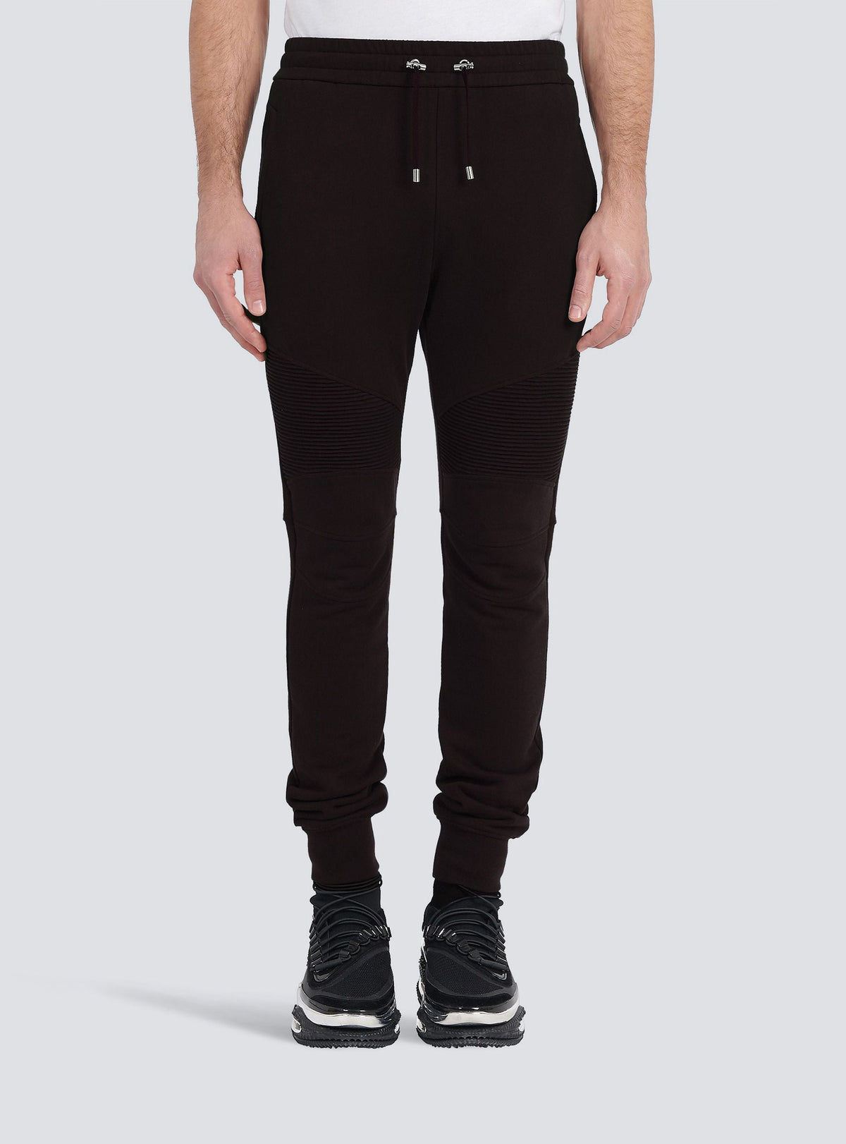 Pantalon de jogging en coton éco-design monogramme - Noir & Or